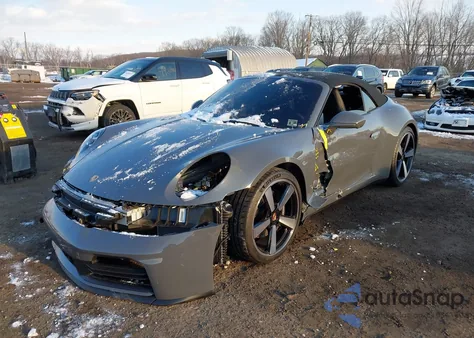 2026 Porsche 911 Carrera Cabriolet/Carrera T Cabriolet из США, поврежденный, VIN WP0CA2A96TS233019